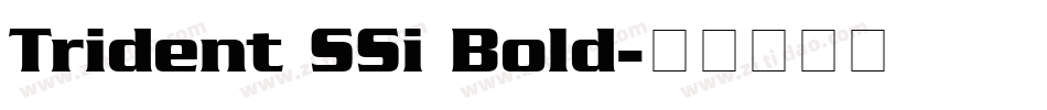 Trident SSi Bold字体转换